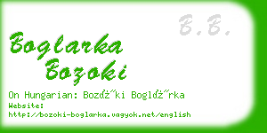 boglarka bozoki business card