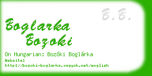 boglarka bozoki business card